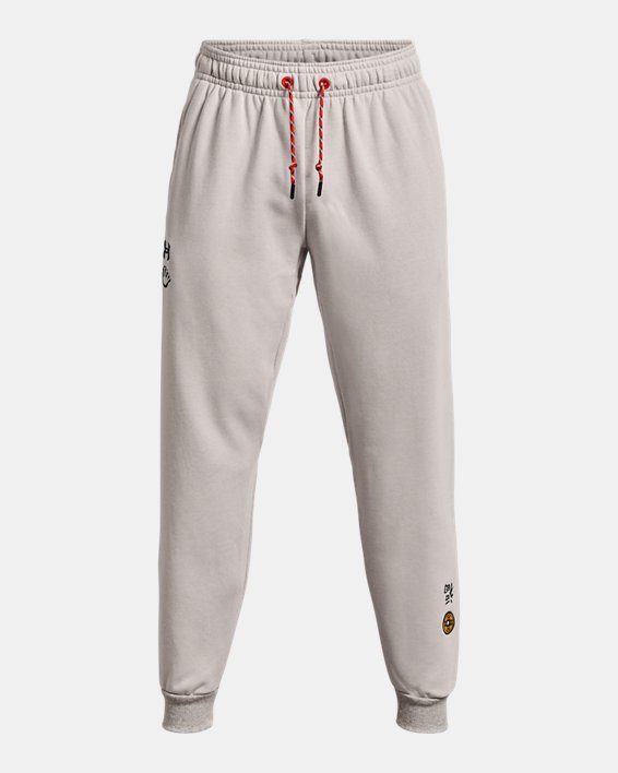Men's UA Terry Lunar New Year Joggers in Gray image number 5